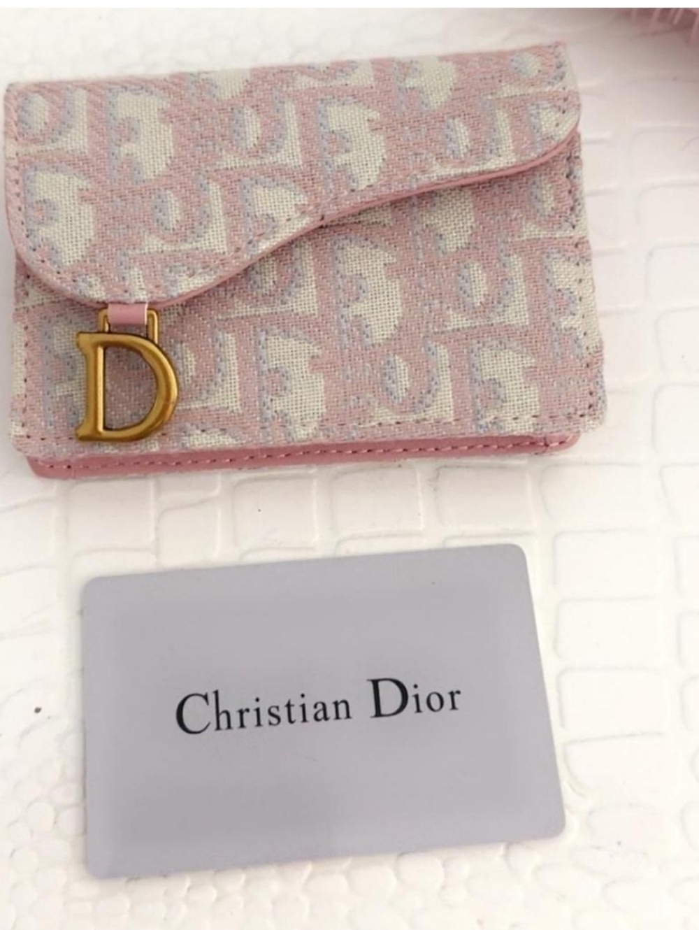 Adior Cotton Saddle Card Holder with Gold D Snappy Saddle Card Size